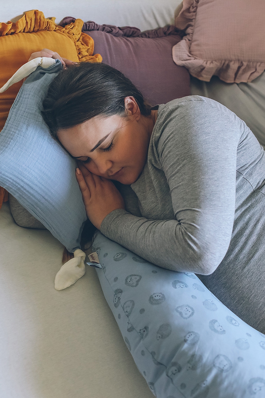 Jastuk za dojenje od organskog pamuka - Blue Spikey