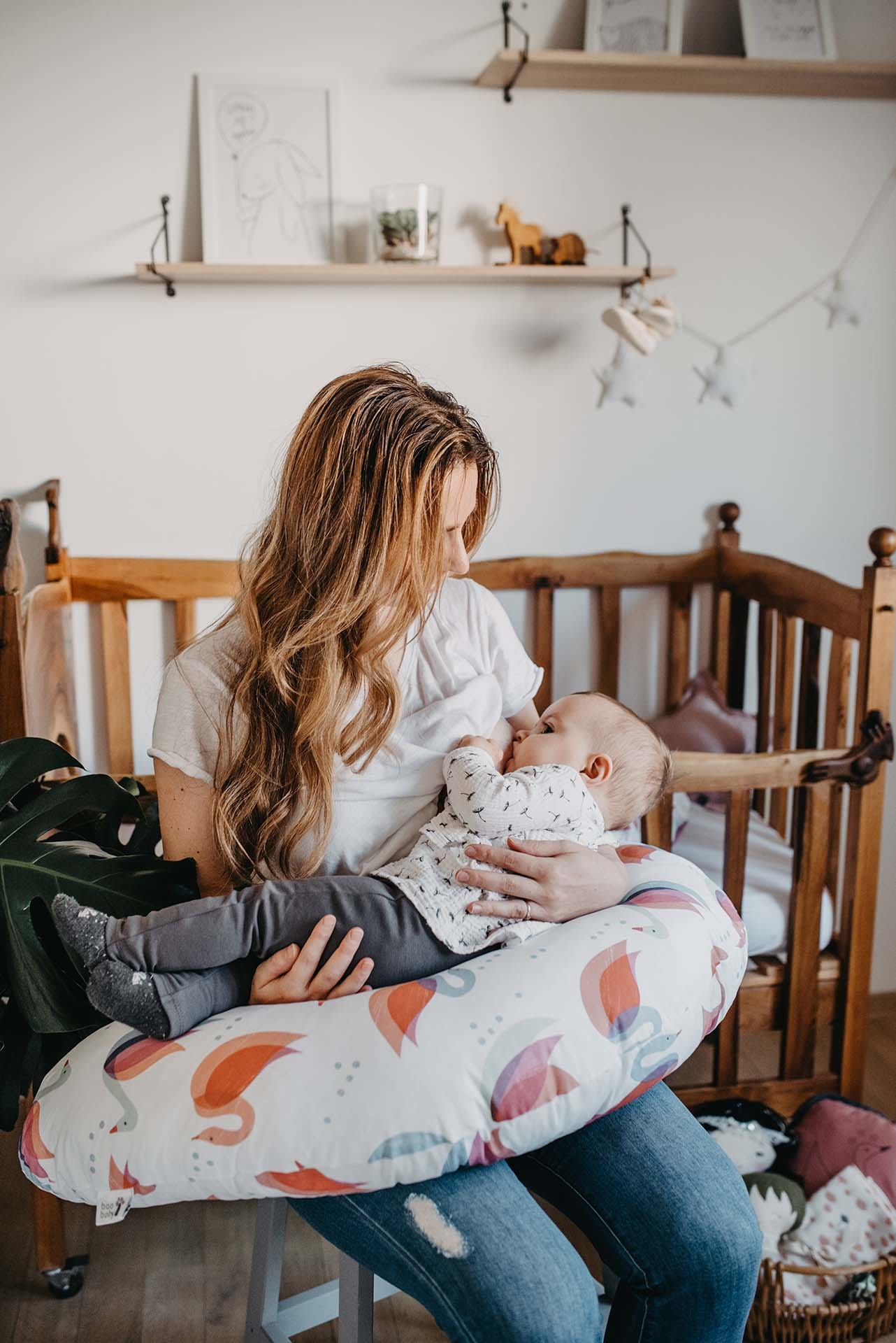 Baobaby - Jastuk za dojenje od organskog pamuka - Swan Lake