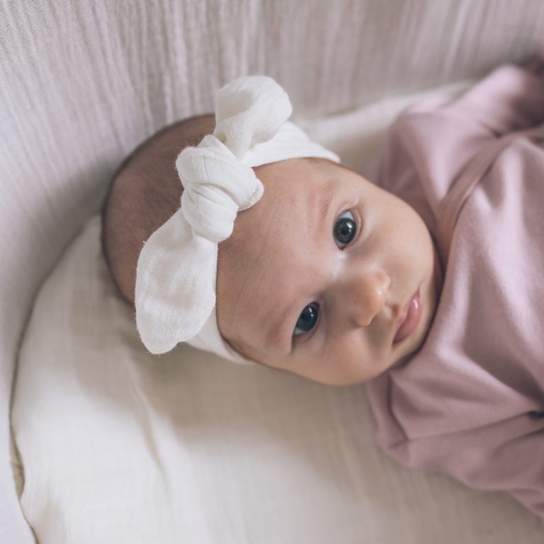 Baobaby traka za kosu - muslin, Blue Spots