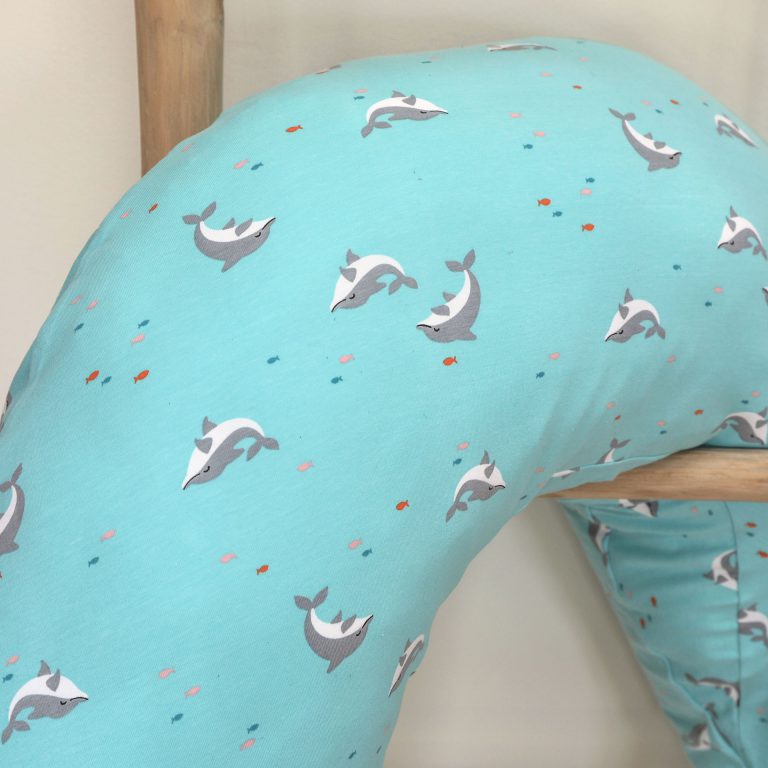 Minigreeny jastuk za dojenje + mako presvlaka Delfini